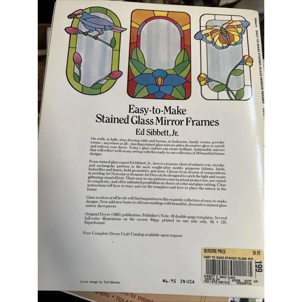 East-to-Make Stained Glass‎ Mirror Frames Book by Ed Sibbett, Jr.